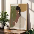 Bohem Kadın Figürleri Üçlüsü 3lü Ahşap Çerçeveli Tablo Seti Bohem Tablo Poster Tablo Duvar Tablo Ev