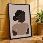 Bohem Kadın Figürleri Üçlüsü 3lü Siyah Çerçeveli Tablo Seti Bohem Tablo Resim Çerçevesi Tablo Salon