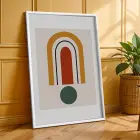 Bohem Toprak Tonları Sanat 3lü Beyaz Çerçeveli Tablo Seti Bohem Tablo Poster Tablo Duvar Tablo Ev