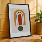 Bohem Toprak Tonları Sanat 3lü Siyah Çerçeveli Tablo Seti Bohem Tablo Poster Tablo Resim Çerçevesi
