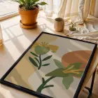 Minimalist Botanik Koleksiyonu 3lü Siyah Çerçeveli Tablo Seti Bohem Tablo Salon Duvar Tablo Poster