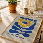 Modern Botanik Poster Üçlüsü 3lü Ahşap Çerçeveli Tablo Seti Bohem Tablo Salon Duvar Tablo Poster
