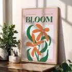 Modern Botanik Poster Üçlüsü 3lü Ahşap Çerçeveli Tablo Seti Bohem Tablo Salon Duvar Tablo Poster