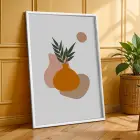 Bohem Toprak Tonları Tablo 3lü Beyaz Çerçeveli Tablo Seti Bohem Tablo Salon Duvar Tablo Poster