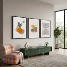 Bohem Toprak Tonları Tablo 3lü Siyah Çerçeveli Tablo Seti Bohem Tablo Tablo Çerçeve Salon Duvar