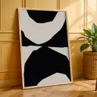 Modern Füme Soyut Kompozisyon 3lü Ahşap Çerçeveli Tablo Seti Salon Duvar Tablo Poster Tablo