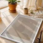 Doğal Çizgiler Soyut Yaprak 3lü Beyaz Çerçeveli Tablo Seti Tablo Çerçeve Salon Duvar Tablo Dekor