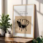 Bej Tonlu Bohem Çizgiler 3lü Ahşap Çerçeveli Tablo Seti Bohem Tablo Poster Tablo Resim Çerçevesi