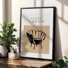 Bej Tonlu Bohem Çizgiler 3lü Siyah Çerçeveli Tablo Seti Bohem Tablo Tablo Çerçeve Duvar Dekoru Ev