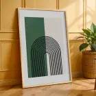 Minimalist Yeşil Kemerli 3lü Ahşap Çerçeveli Tablo Seti Poster Tablo Resim Çerçevesi Dekoratif Obje
