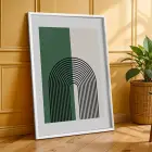 Minimalist Yeşil Kemerli 3lü Beyaz Çerçeveli Tablo Seti Tablo Çerçeve Salon Duvar Tablo Dekor
