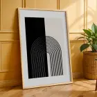 Minimalist Geometrik Formlar 3lü Ahşap Çerçeveli Tablo Seti Resim Çerçevesi Tablo Salon