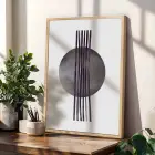 Minimalist Geometrik Formlar 3lü Ahşap Çerçeveli Tablo Seti Resim Çerçevesi Tablo Salon