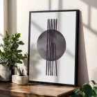 Minimalist Geometrik Formlar 3lü Siyah Çerçeveli Tablo Seti Duvar Tablo Oda Dekorasyonu Salon