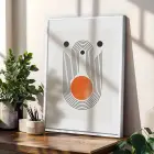 Kum Beji Terracotta Geometrik Arklar 3lü Beyaz Çerçeveli Tablo Seti Duvar Tablo Oda Dekorasyonu