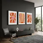 Güneşin Bohem Yansımaları 3lü Siyah Çerçeveli Tablo Seti Bohem Tablo Poster Tablo Resim Çerçevesi