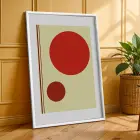 Terracotta Geometrik Formlar 3lü Beyaz Çerçeveli Tablo Seti Poster Tablo Duvar Tablo Ev Dekorasyonu