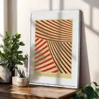 Terracotta Geometrik Formlar 3lü Beyaz Çerçeveli Tablo Seti Poster Tablo Duvar Tablo Ev Dekorasyonu
