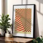 Terracotta Geometrik Formlar 3lü Siyah Çerçeveli Tablo Seti Tablo Çerçeve Duvar Dekoru Ev