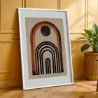 Modern Kemerler Sanat Seti 3lü Beyaz Çerçeveli Tablo Seti Poster Tablo Resim Çerçevesi Dekoratif