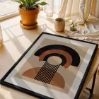 Modern Kemerler Sanat Seti 3lü Siyah Çerçeveli Tablo Seti Salon Duvar Tablo Poster Tablo