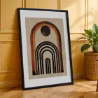 Modern Kemerler Sanat Seti 3lü Siyah Çerçeveli Tablo Seti Salon Duvar Tablo Poster Tablo