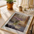 Doğadan Pastel Esintiler 3lü Ahşap Çerçeveli Tablo Seti Salon Duvar Tablo Poster Tablo