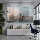 Galata Kulesi Gün Batımı Tonları Tekli Cam Tablo Ev Dekorasyonu Oda