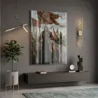 Osmanlı Süvarileri Antik Kırmızı Tonlar Tekli Cam Tablo Ev Dekorasyonu Oda