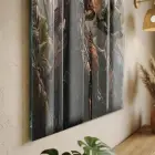 Osmanlı Süvarileri Antik Kırmızı Tonlar Tekli Cam Tablo Ev Dekorasyonu Oda