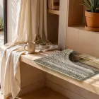Etnik Kemer Ahşap Bej Tonlar Tekli Cam Tablo Ev Dekorasyonu Oda