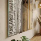 Etnik Kemer Ahşap Bej Tonlar Tekli Cam Tablo Ev Dekorasyonu Oda