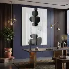 Denge Taşları Monokrom Tonlar Tekli Cam Tablo Ev Dekorasyonu Oda