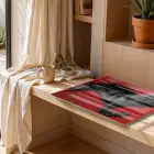 Şahlanan At Canlı Kırmızı Siyah Tekli Cam Tablo Ev Dekorasyonu Oda