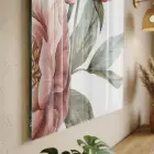 Şakayık Çiçekleri Pastel Pembe Tonları Tekli Cam Tablo Ev Dekorasyonu Oda