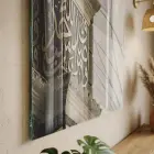 Osmanlı Kaligrafi Sıcak Toprak Tonları Tekli Cam Tablo Duvar Salon Aksesuarları