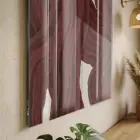 Akışkan Dalgalar Koyu Kızıl Ton Tekli Cam Tablo Ev Dekorasyonu Oda