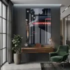 Spor Araba Koyu Gece Kırmızı Tekli Cam Tablo Poster Dekoratif Obje