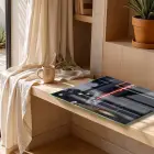 Spor Araba Koyu Gece Kırmızı Tekli Cam Tablo Poster Dekoratif Obje