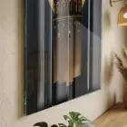 Galata Kulesi Sıcak Gece Tonları Tekli Cam Tablo Yatak Odası Koridor Duvar Dekoru