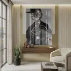 Steampunk Zaman Antik Bronz Tonlar Tekli Cam Tablo Salon Oturma Odası Duvar Dekoru