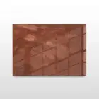 Kiremit Tonları Soyut Tekli Yatay Cam Tablo