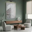 Soyut Kanat Gümüş Gri Tekli Metal Çerçeveli Cam Tablo Yatak Odası Koridor Duvar