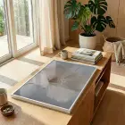 Narin Çiçek Açık Pastel Tonlar Tekli Beyaz Metal Çerçeveli Cam Tablo Duvar Salon