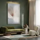 Narin Çiçek Açık Pastel Tonlar Tekli Gümüş Metal Çerçeveli Cam Tablo Yatak Odası