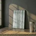 Organik Doku Pastel Yeşil Gri Tekli Siyah Metal Çerçeveli Cam Tablo Poster Dekoratif
