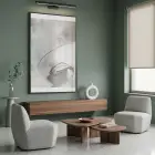 Soyut Akış Nötr Gri Tonlar Tekli Siyah Metal Çerçeveli Cam Tablo Duvar Salon