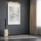 Soyut Akış Doğal Nötrler Tekli Beyaz Metal Çerçeveli Cam Tablo Ev Dekorasyonu Oda