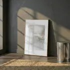 Soyut Akış Doğal Nötrler Tekli Gold Metal Çerçeveli Cam Tablo Ev Dekorasyonu Oda