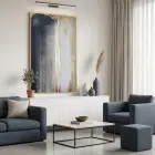 Altın Dokunuş Sıcak Bej Tonlar Tekli Gold Metal Çerçeveli Cam Tablo Ev Dekorasyonu